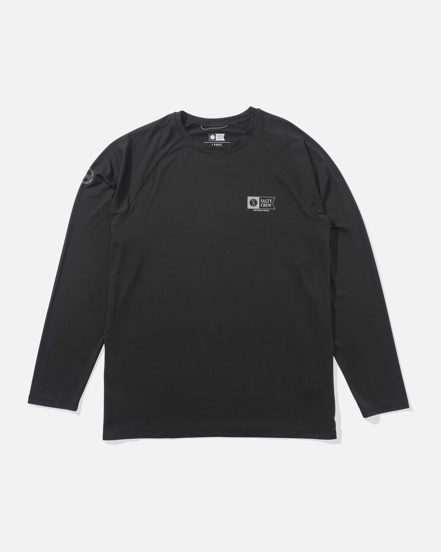 Salty crew SUN PROTECTION Mariner Ls Tech Tee - Coal in Coal