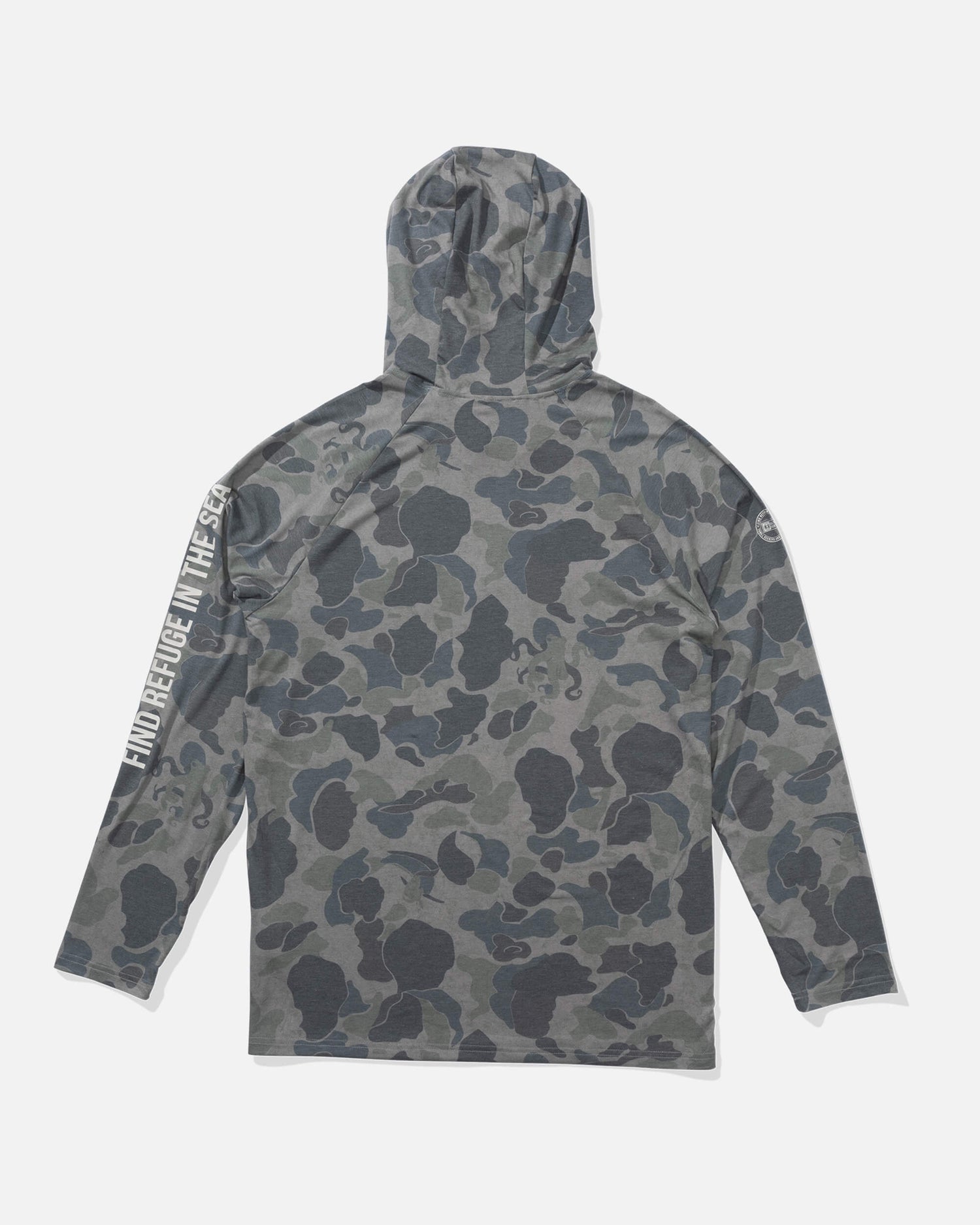 Salty crew SUN PROTECTION Mariner Hood Tech Tee - Sand Camo in Sand Camo