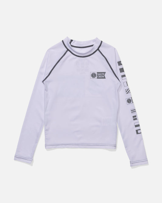 Alpha  Ls Rashgaurd Kids - White