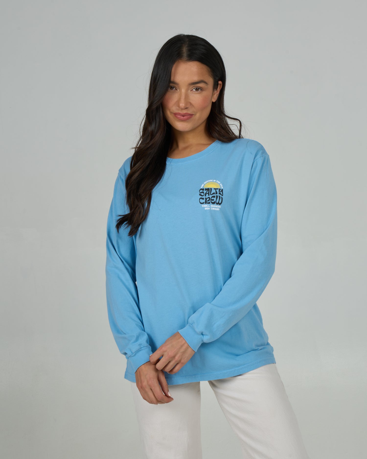 Sunrise Ls B.f Tee - Marine Blue