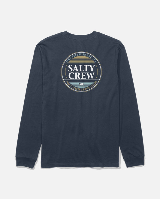 Simple Fade Ls Tee - Navy