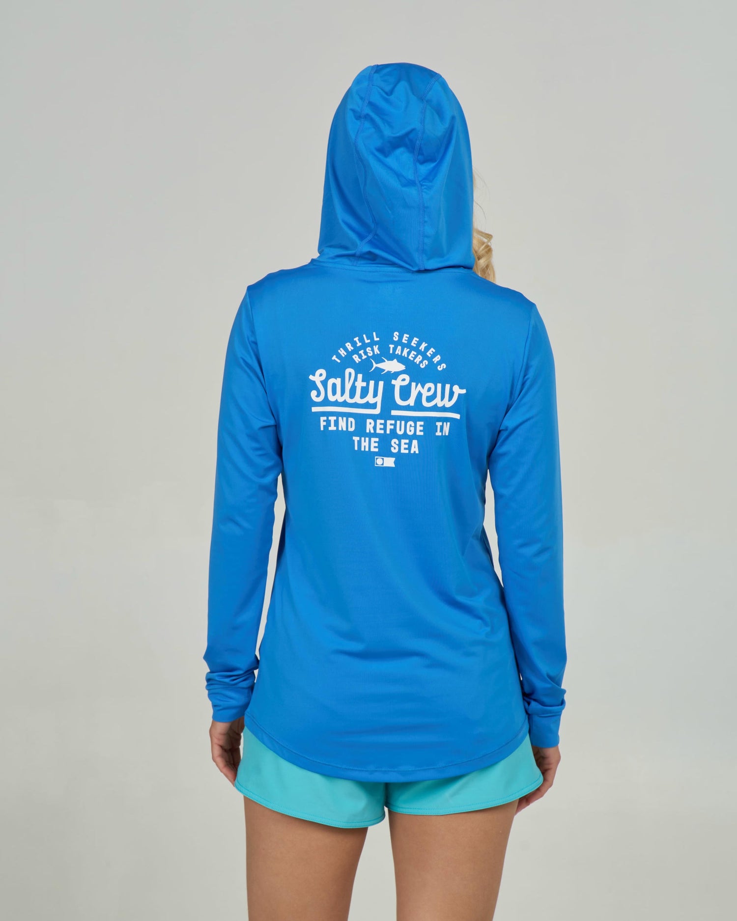 Unscripted Hooded Sunshirt - Bold Blue
