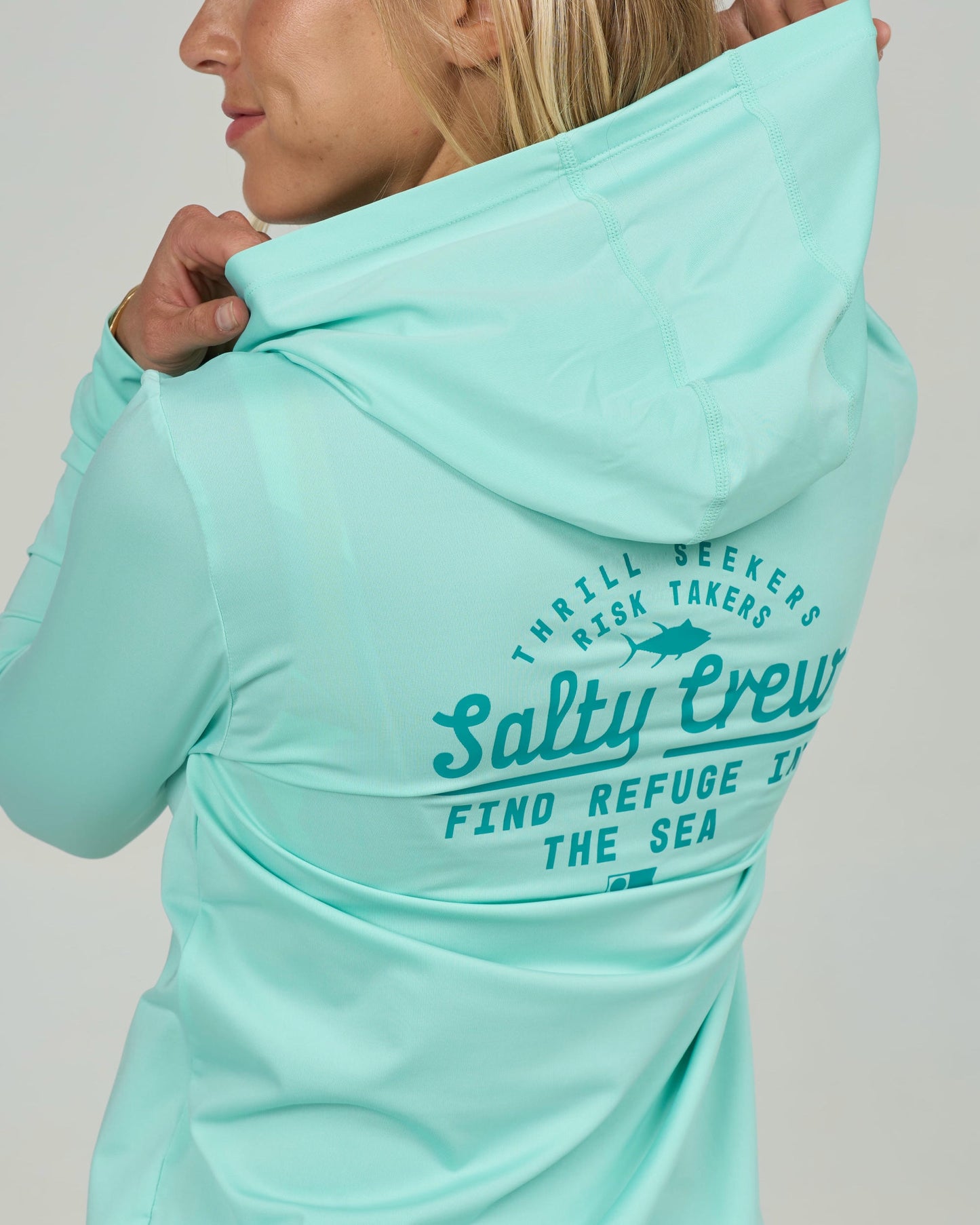 Unscripted Hooded Sunshirt - Mint