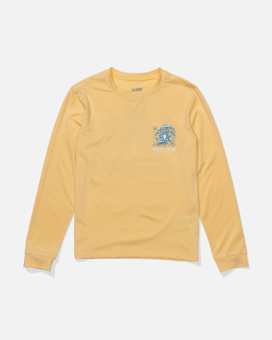 Surf Shark Ls Sunshirt Kids - Light Orange