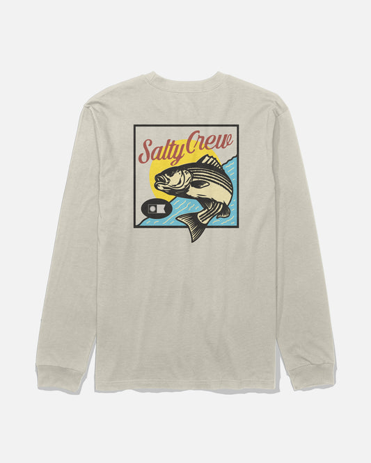 Striped Ls Tee - Moonbeam