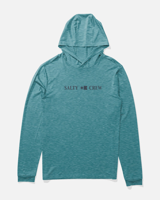 Rail Hood Sunshirt - Teal Blue Heather