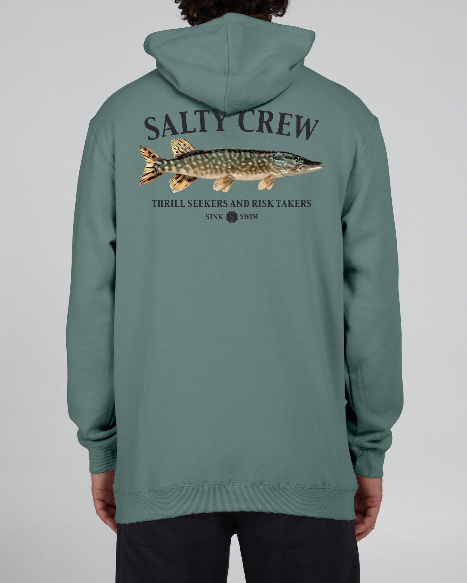 Salty Crew Uomini - Cappuccio Euro Pike Fleece - Sgombro