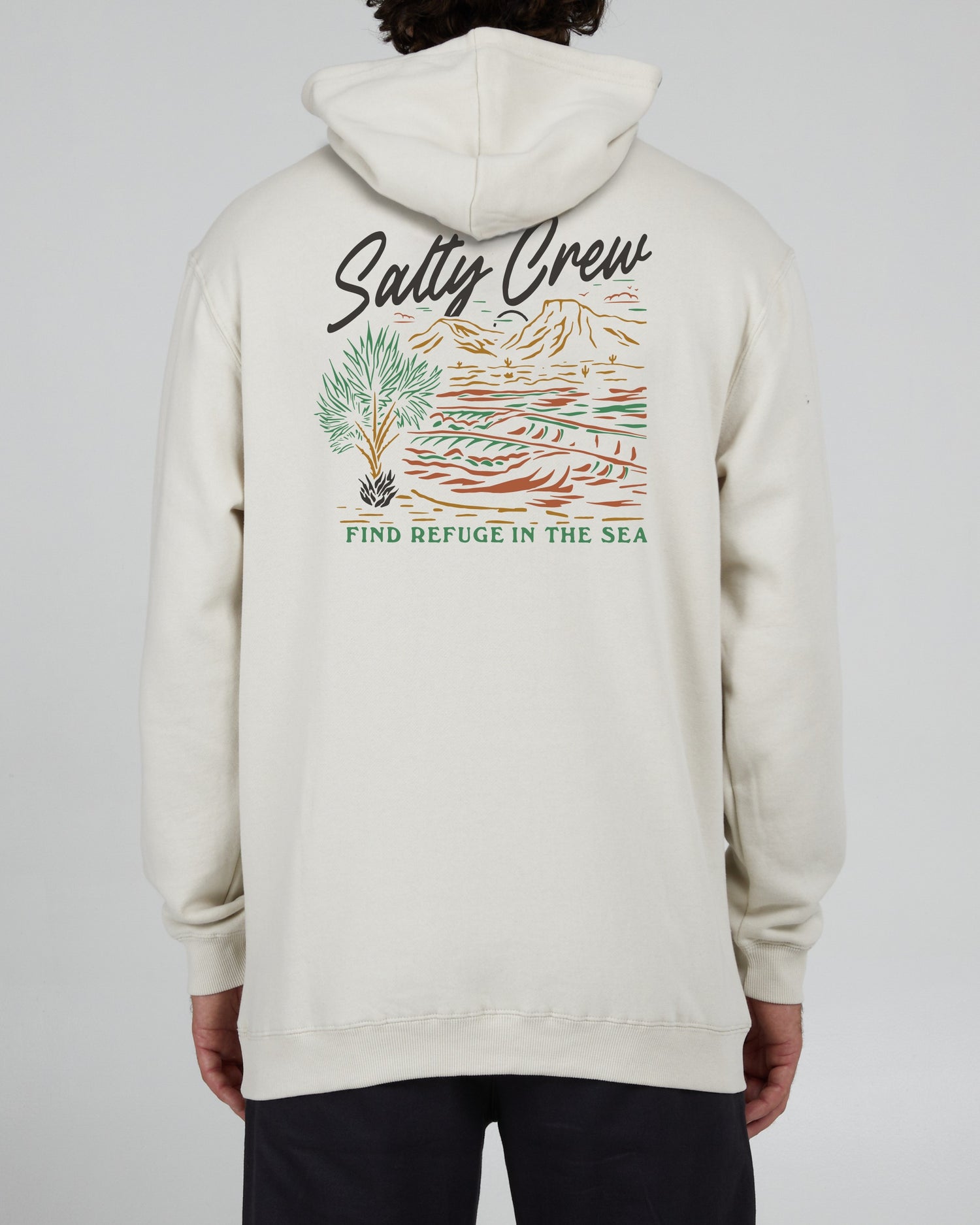 Salty Crew Uomini - Cappuccio Western Waves Fleece - Bone