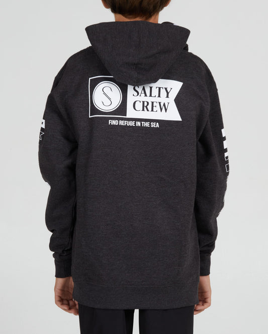 Salty Crew Boys - Alpha Bandiera Boys Fleece  - Charcoal Heather