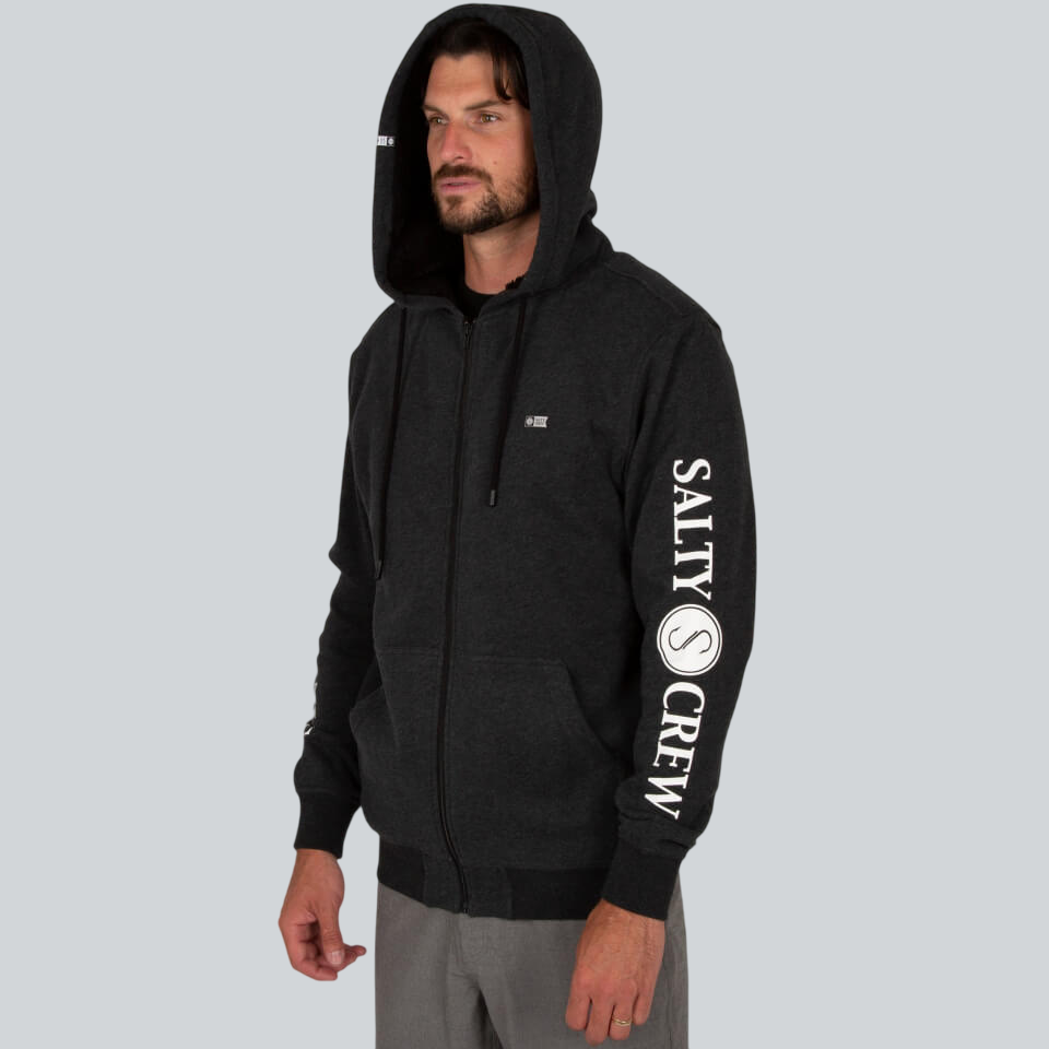 Refuge Black Heather Sherpa Ritssluiting Fleece