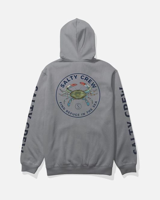 Blue Crabber Hood Fleece - Quarry