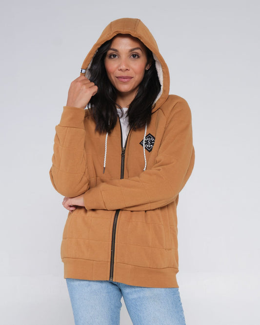 Salty Crew Womens - Seeking Sherpa Hoody - Workwear Brown