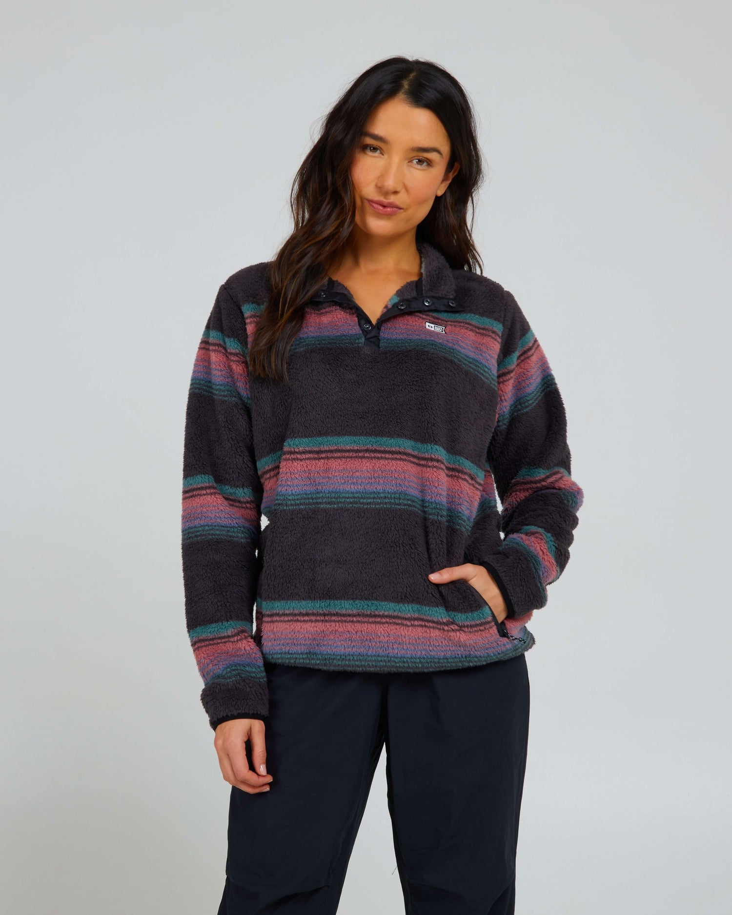 Salty Crew Donna - Pullover Calm Seas - Charcoal