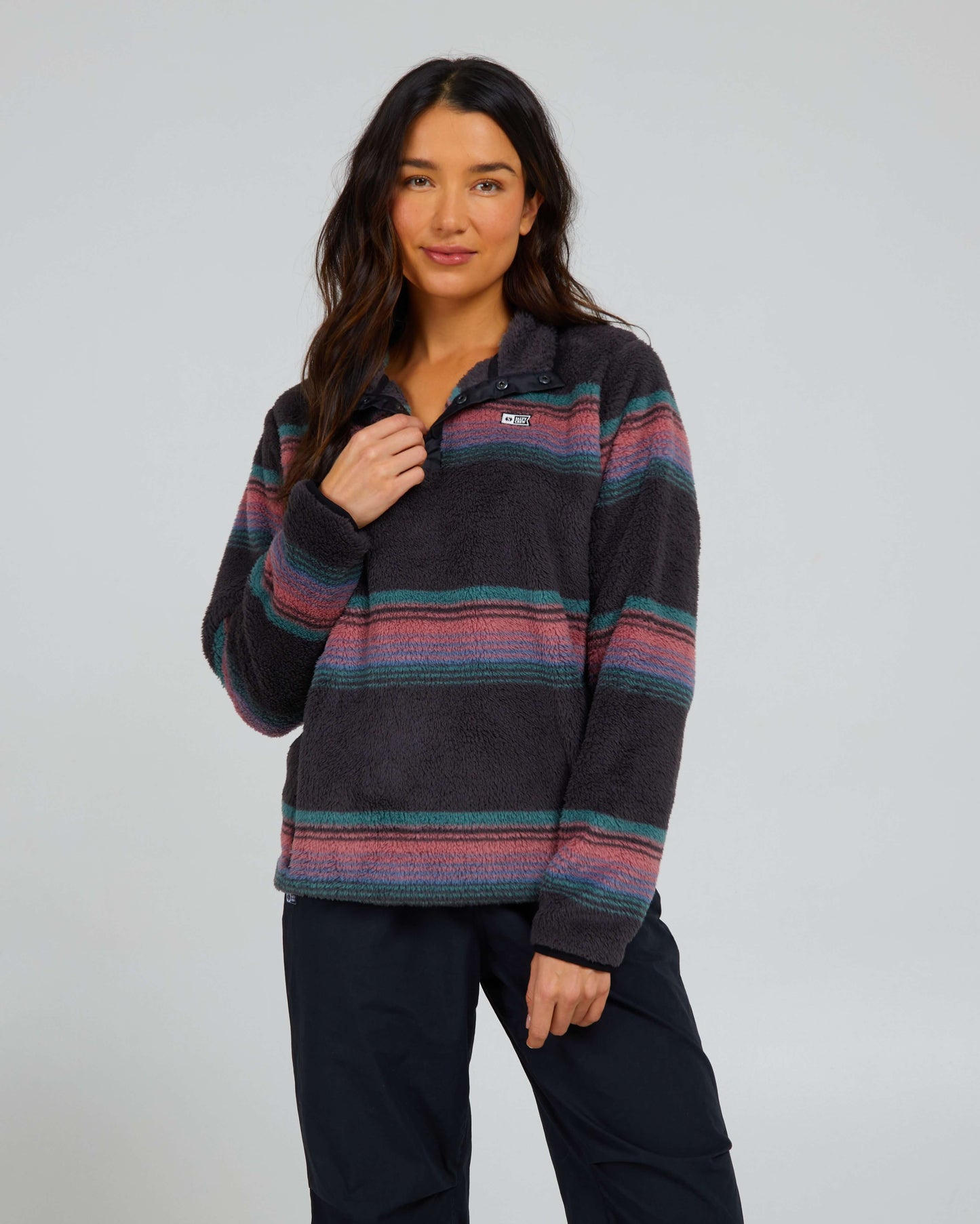 Salty Crew Donna - Pullover Calm Seas - Charcoal