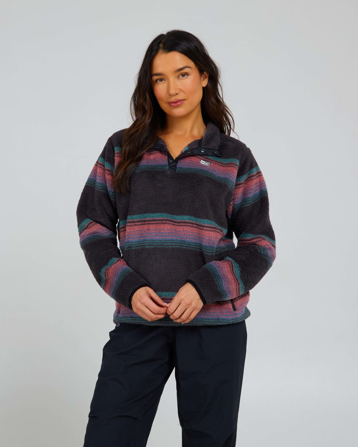 Salty Crew Donna - Pullover Calm Seas - Charcoal