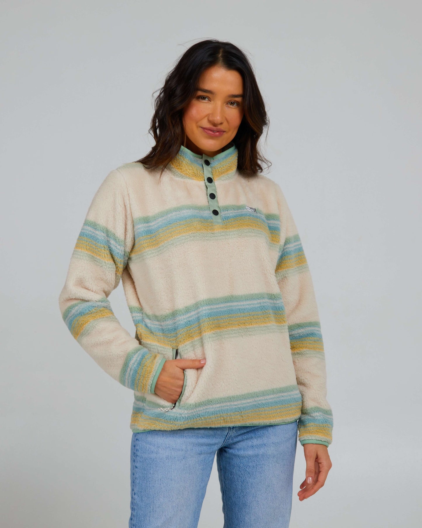 Salty Crew Mujer - Jersey Calm Seas - Sage