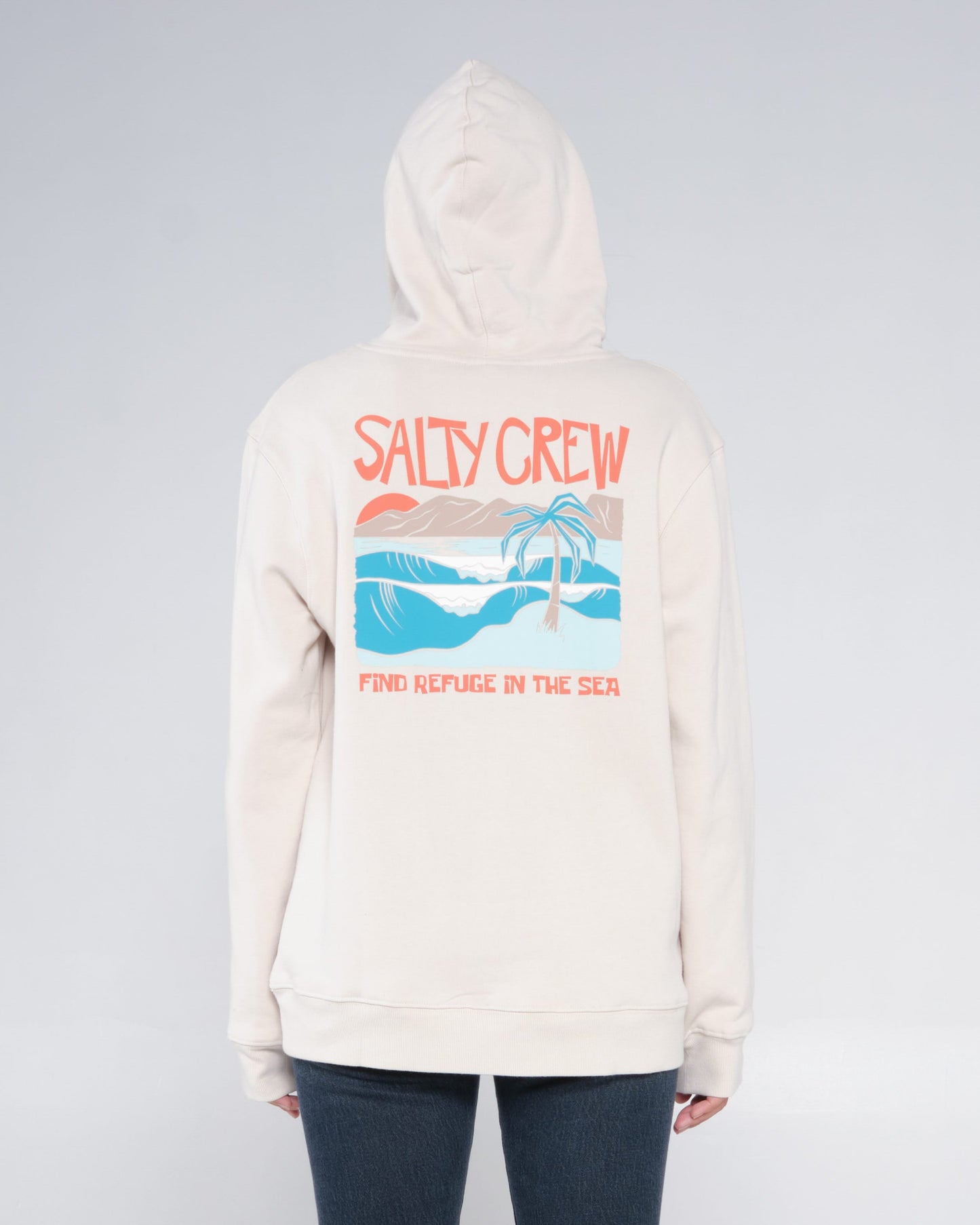 Salty crew FLEECE POSTCARD HOODY - Natural en Natural