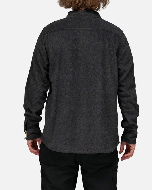 Salty crew FLEECE CUSTOM SWELLTER POLAR FLEECE SHIRT - Charcoal Heather in Charcoal Heather