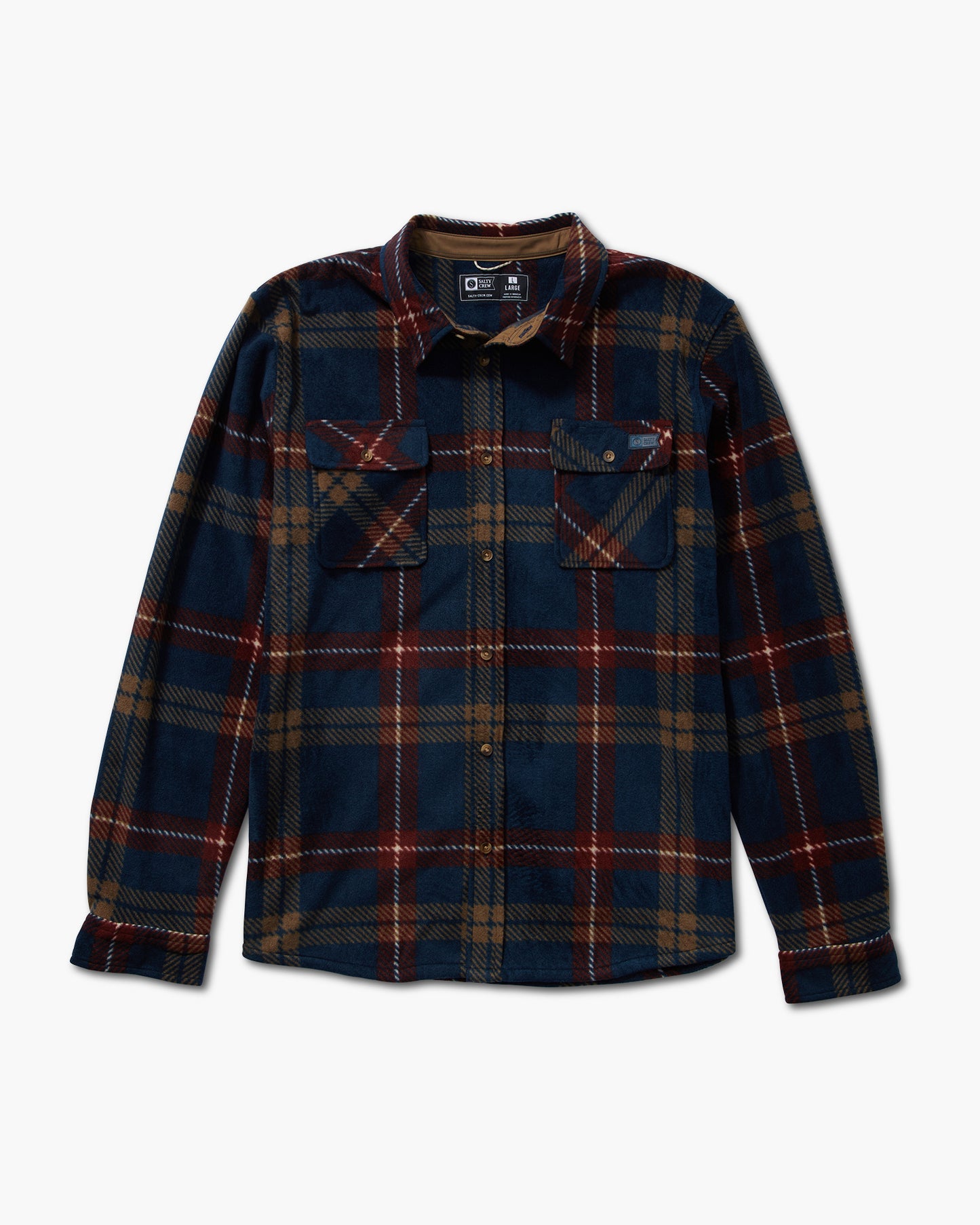 Salty Crew - Swellter Polar Fleece  Camicia - Navy