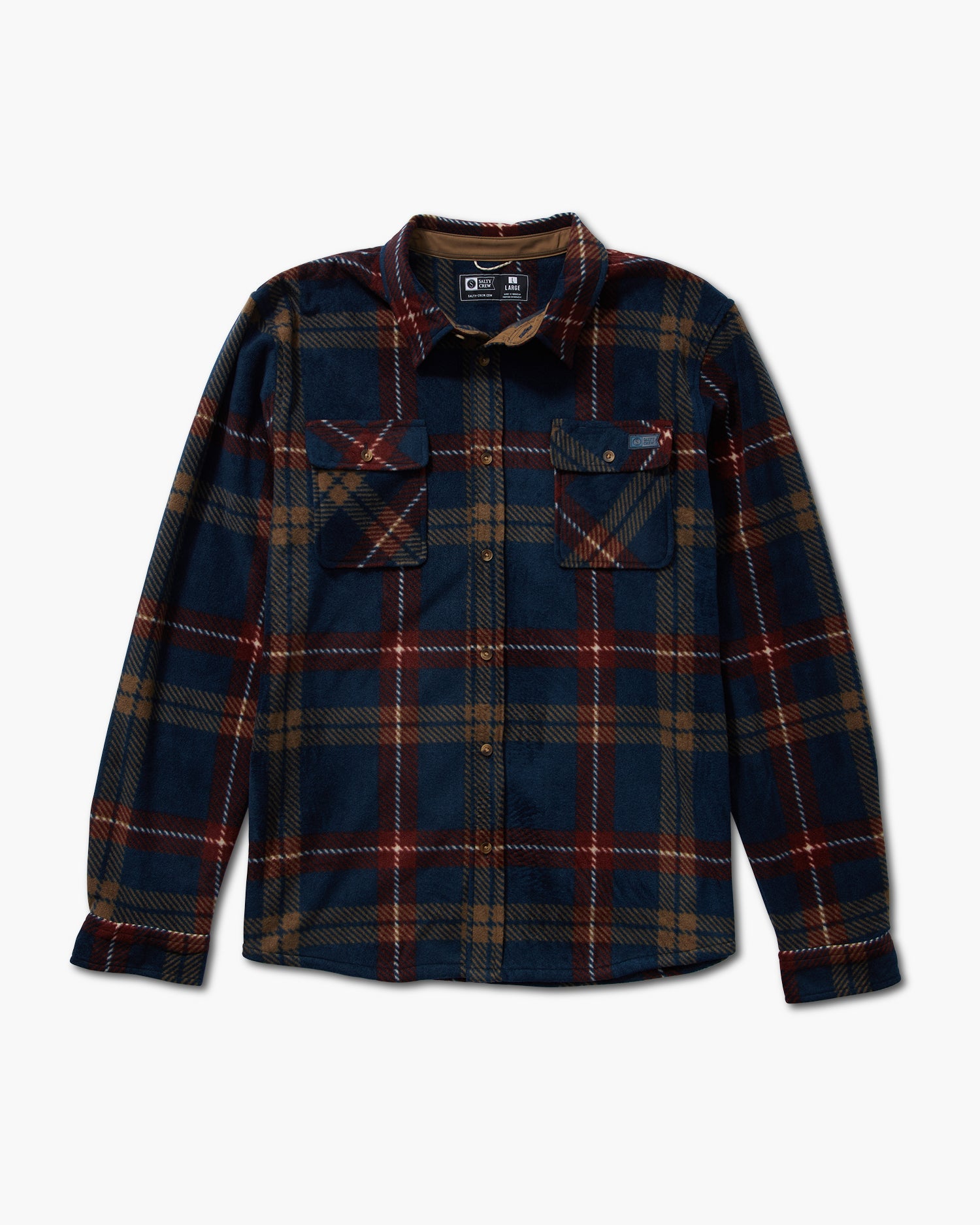 Salty Crew - Swellter Polar Fleece  Camisa - Navy