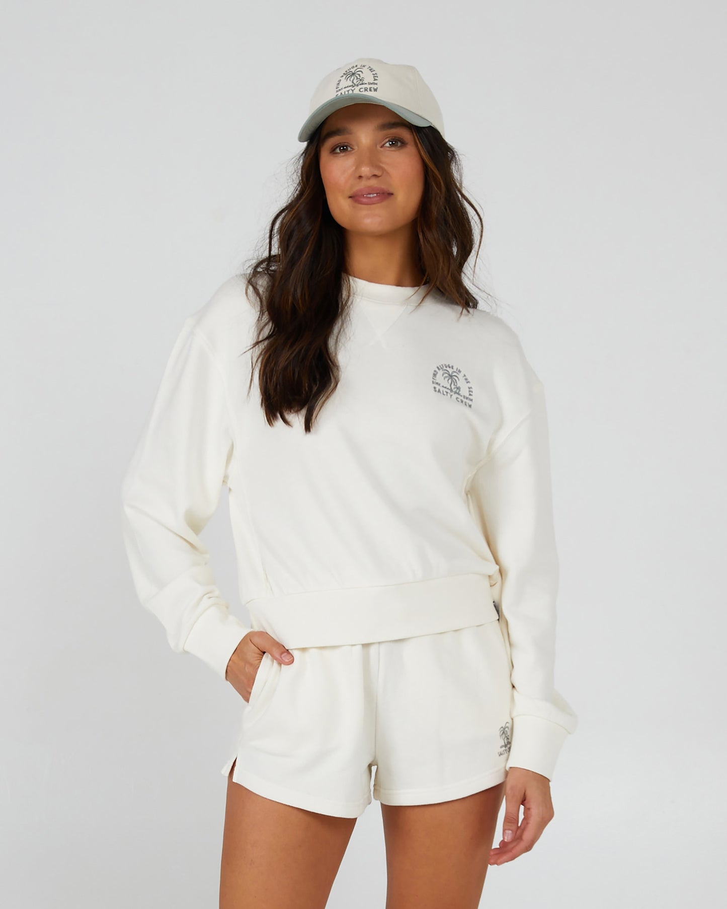 Salty Crew Dames - Sand Bar Crew - Uit White