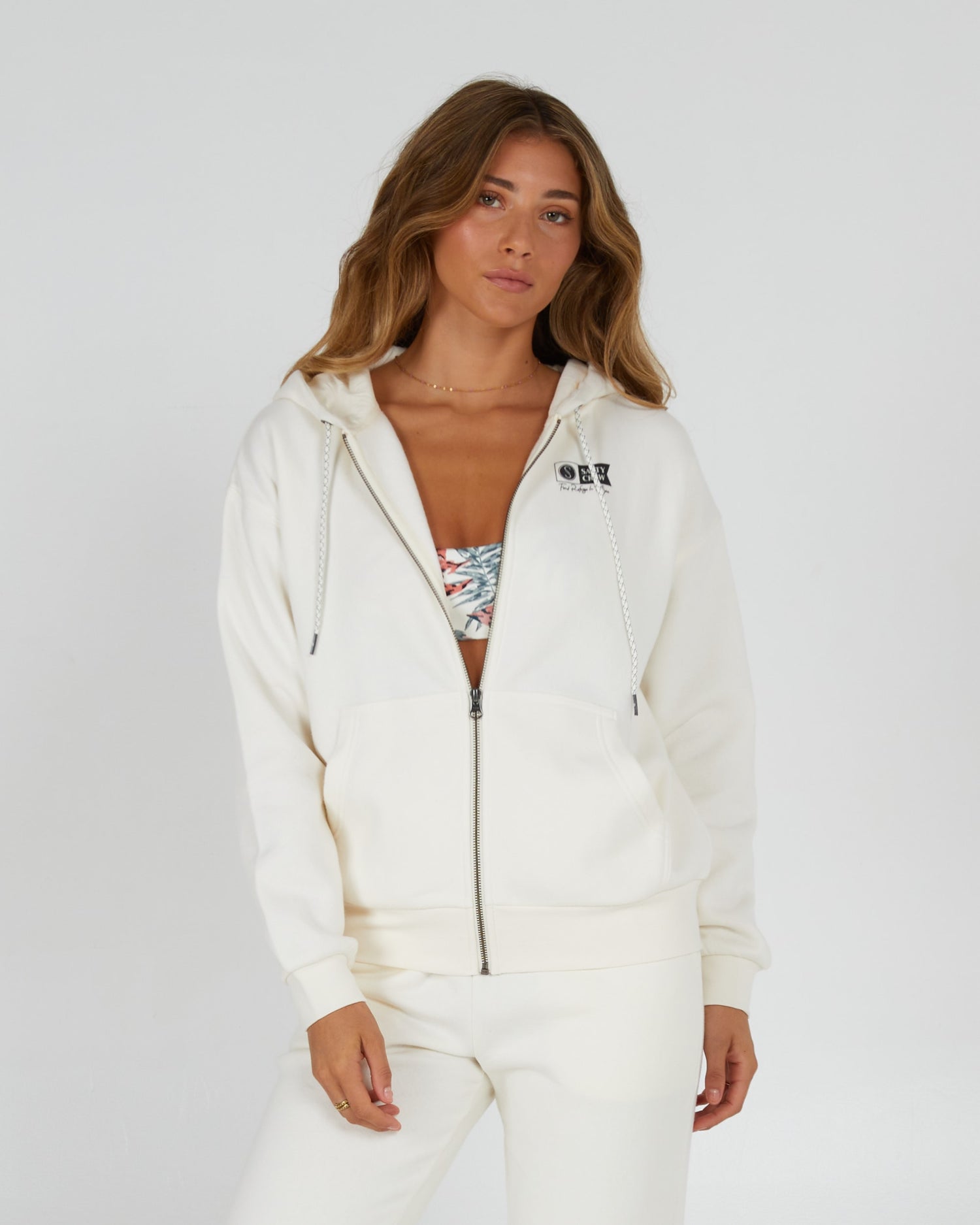 Salty Crew Womens - Alpha 2 Zip Hoody - Off White