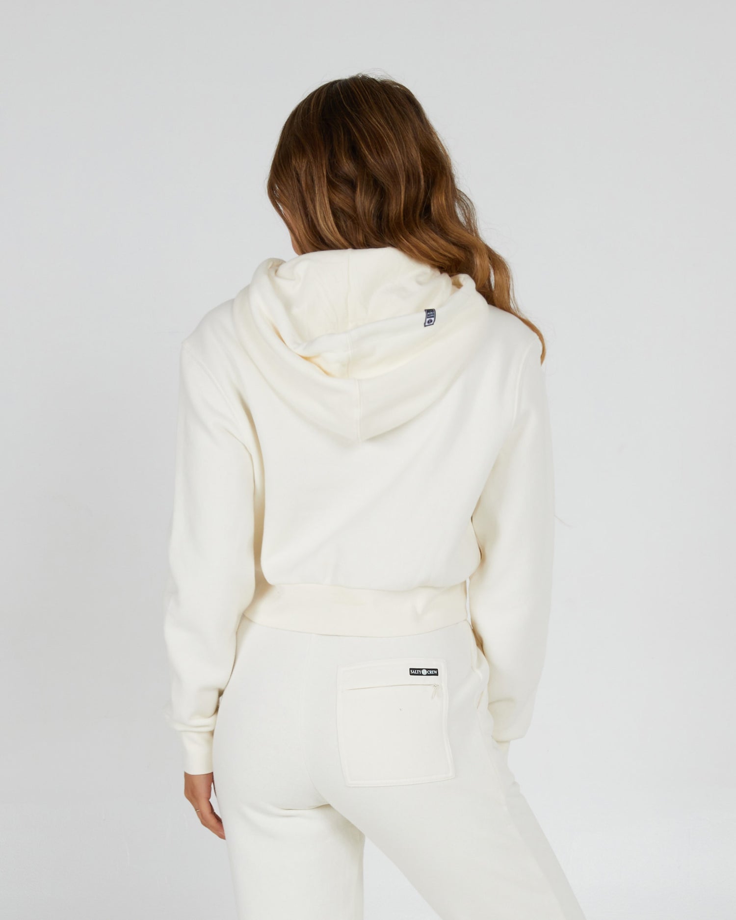 Salty Crew Dames - Alpha Crop Hoody - Uit White