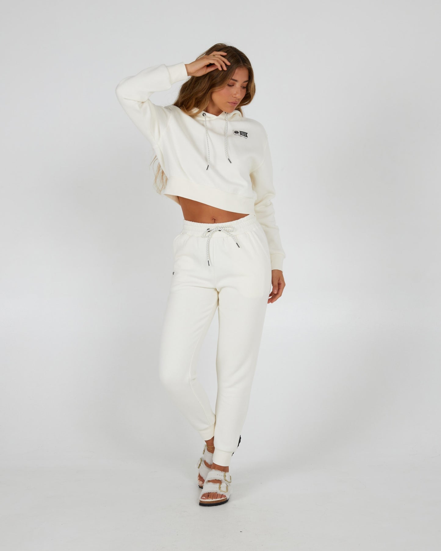 Salty Crew Dames - Alpha Crop Hoody - Uit White