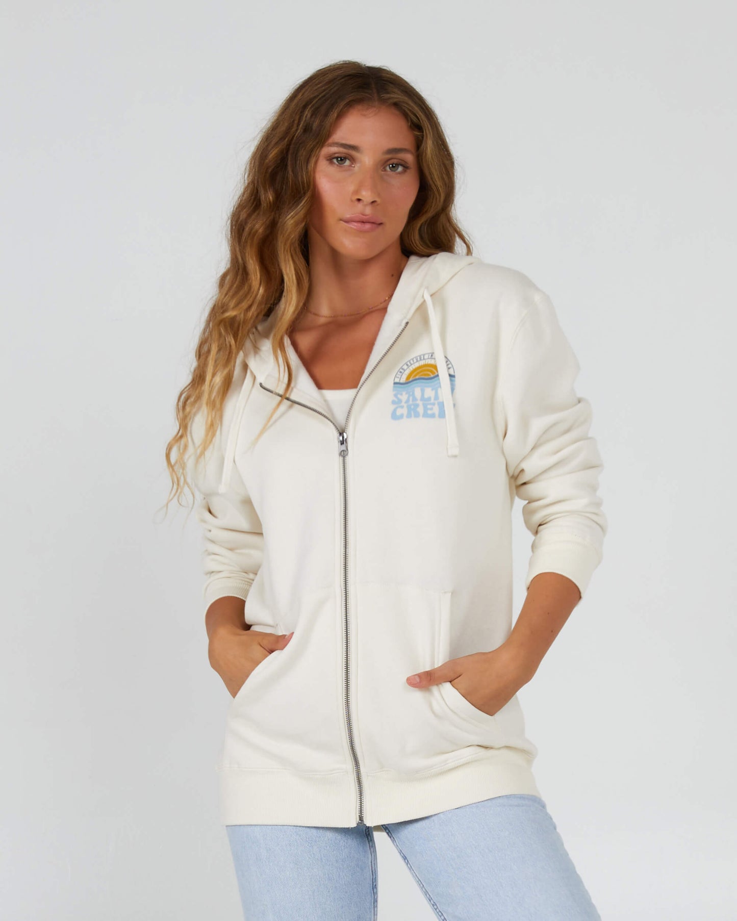 Salty Crew Dames - Sundown Zip Hoody - Bone