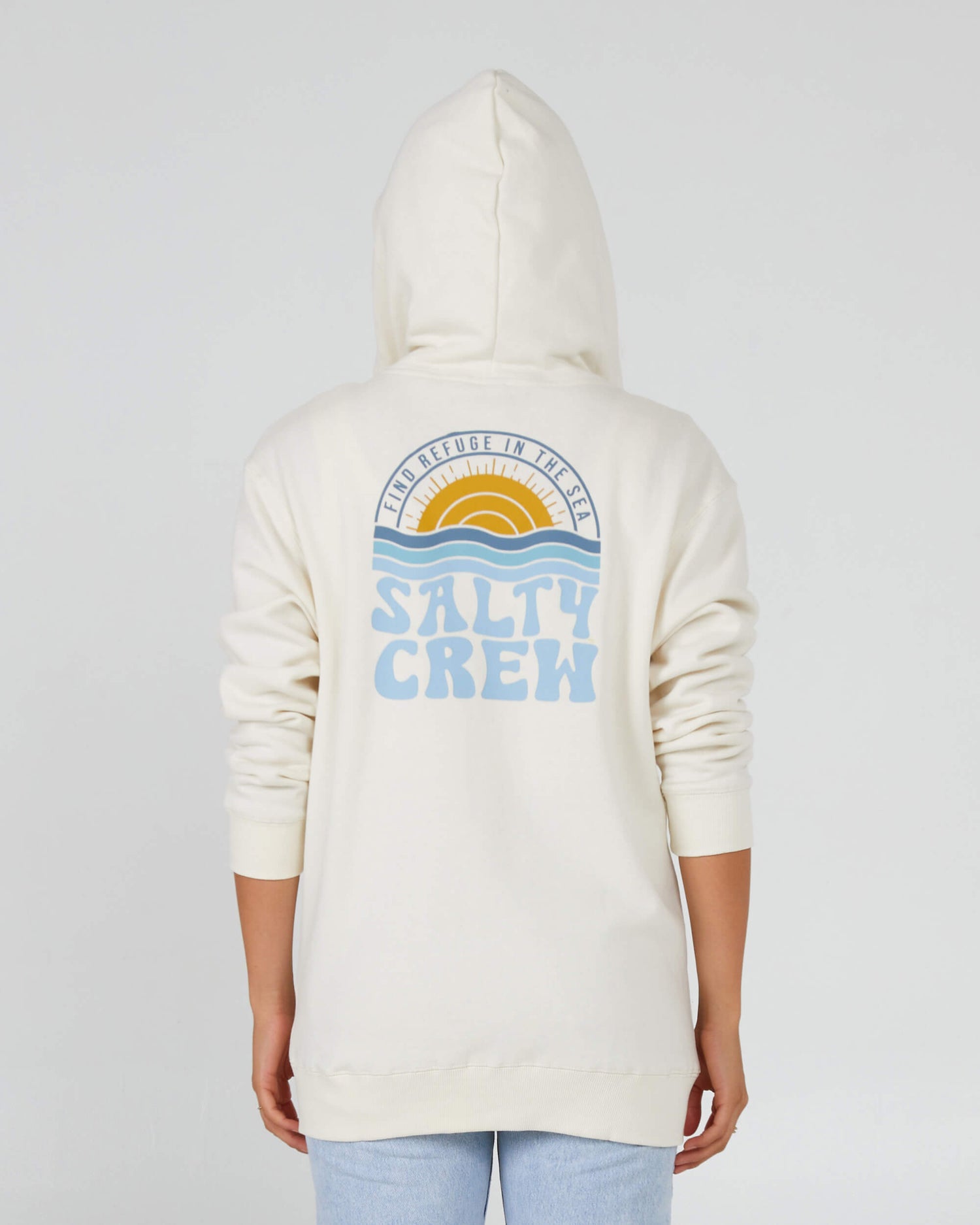 Salty Crew Mulher - Casaco com capuz Sundown Zip - Bone