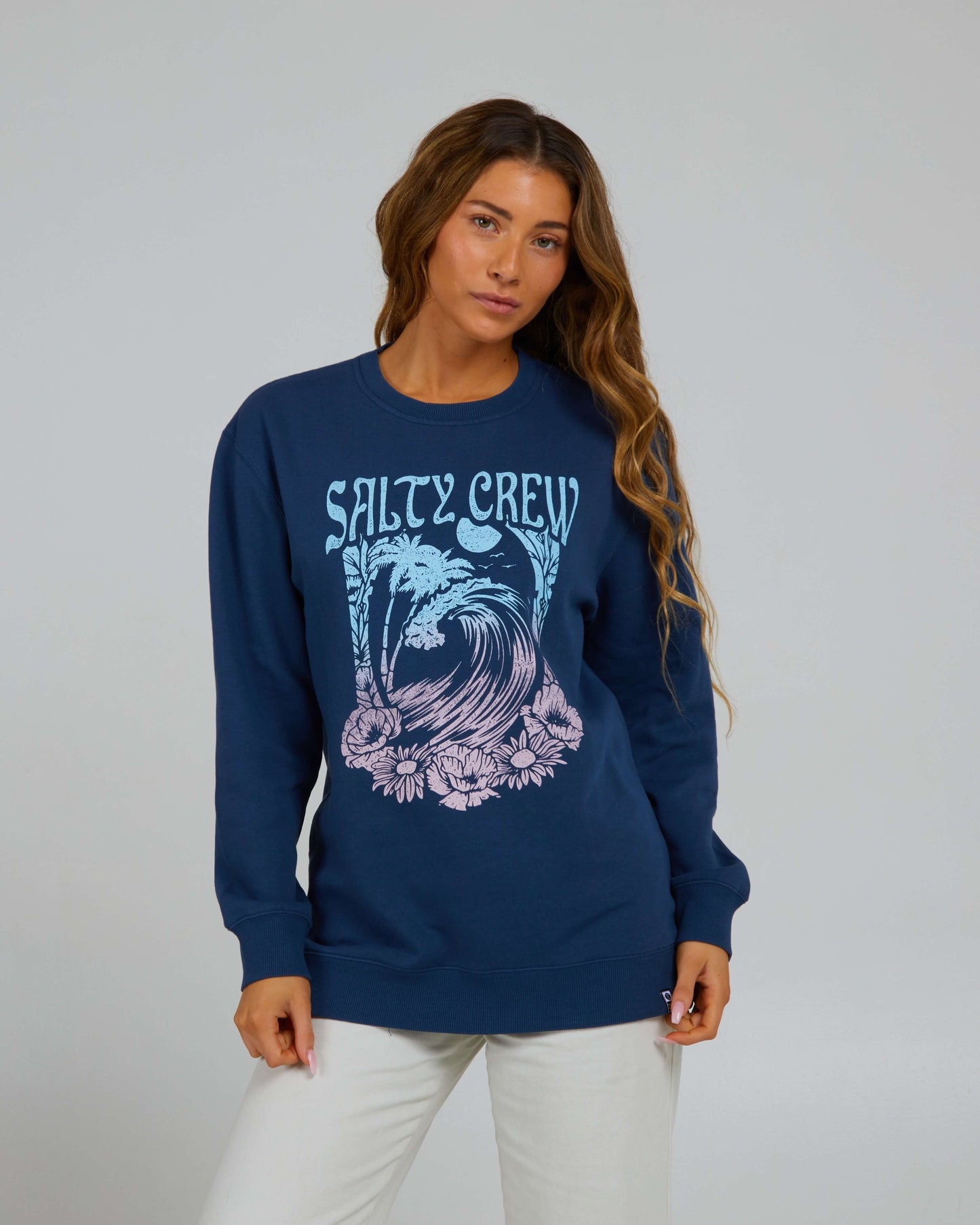 Salty Crew Donna - Equipaggio Big Wave - Denim