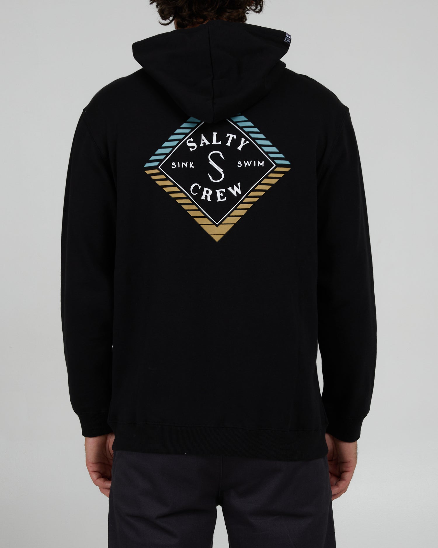 FADED BOYS ZIP HOOD FLEECE - Black