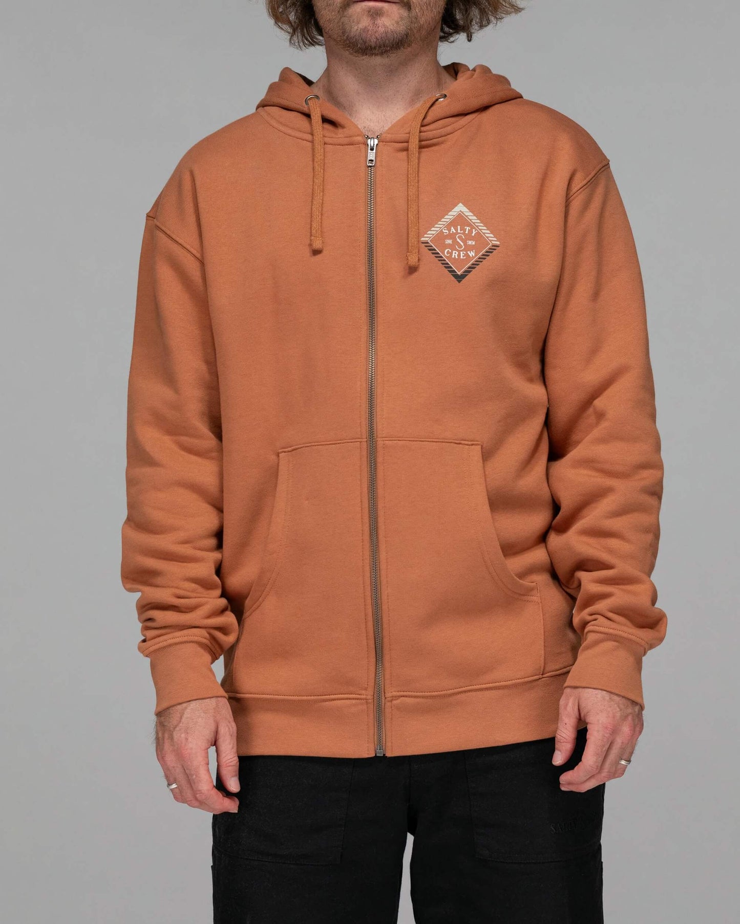 Salty crew FLEECE STANDARD FADED ZIP FLEECE - SIERRA em SIERRA