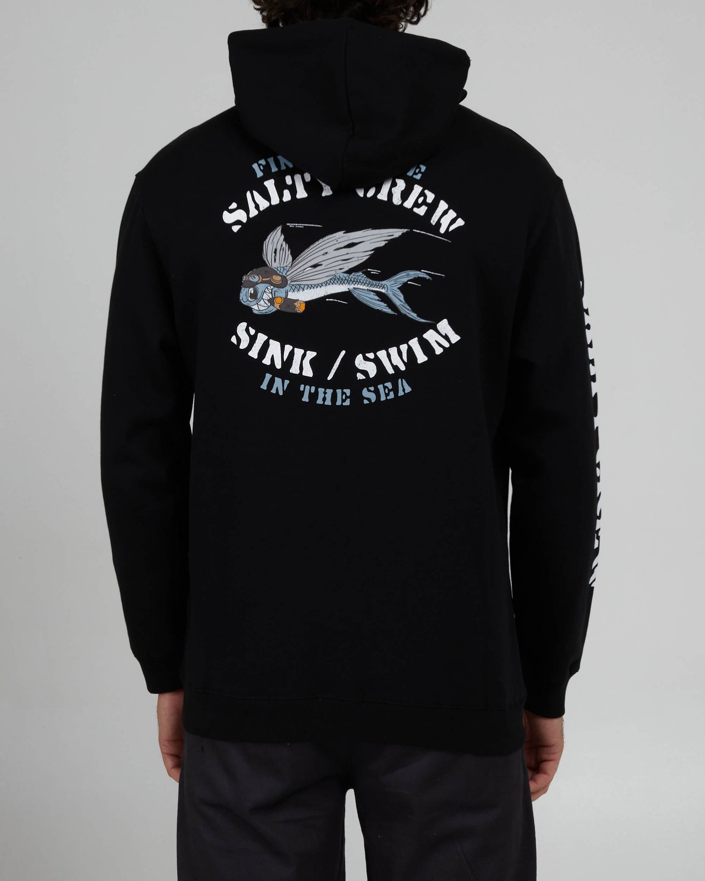 Salty Crew Hombres - Kamikaze Zip Fleece - Black