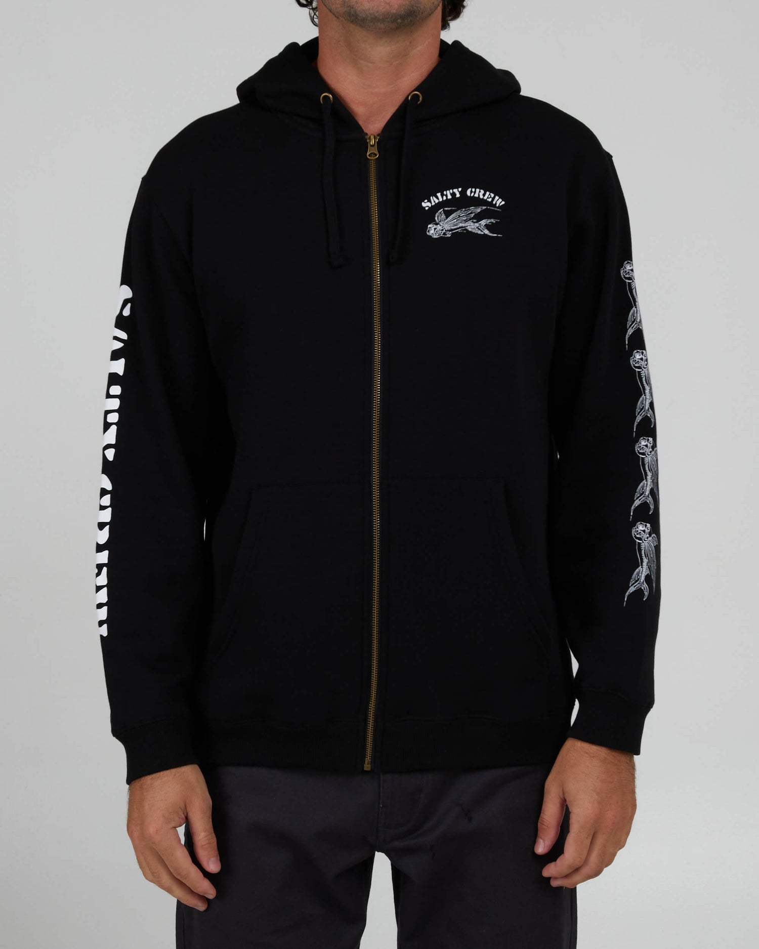 Salty Crew Uomini - Kamikaze Zip Fleece - Black