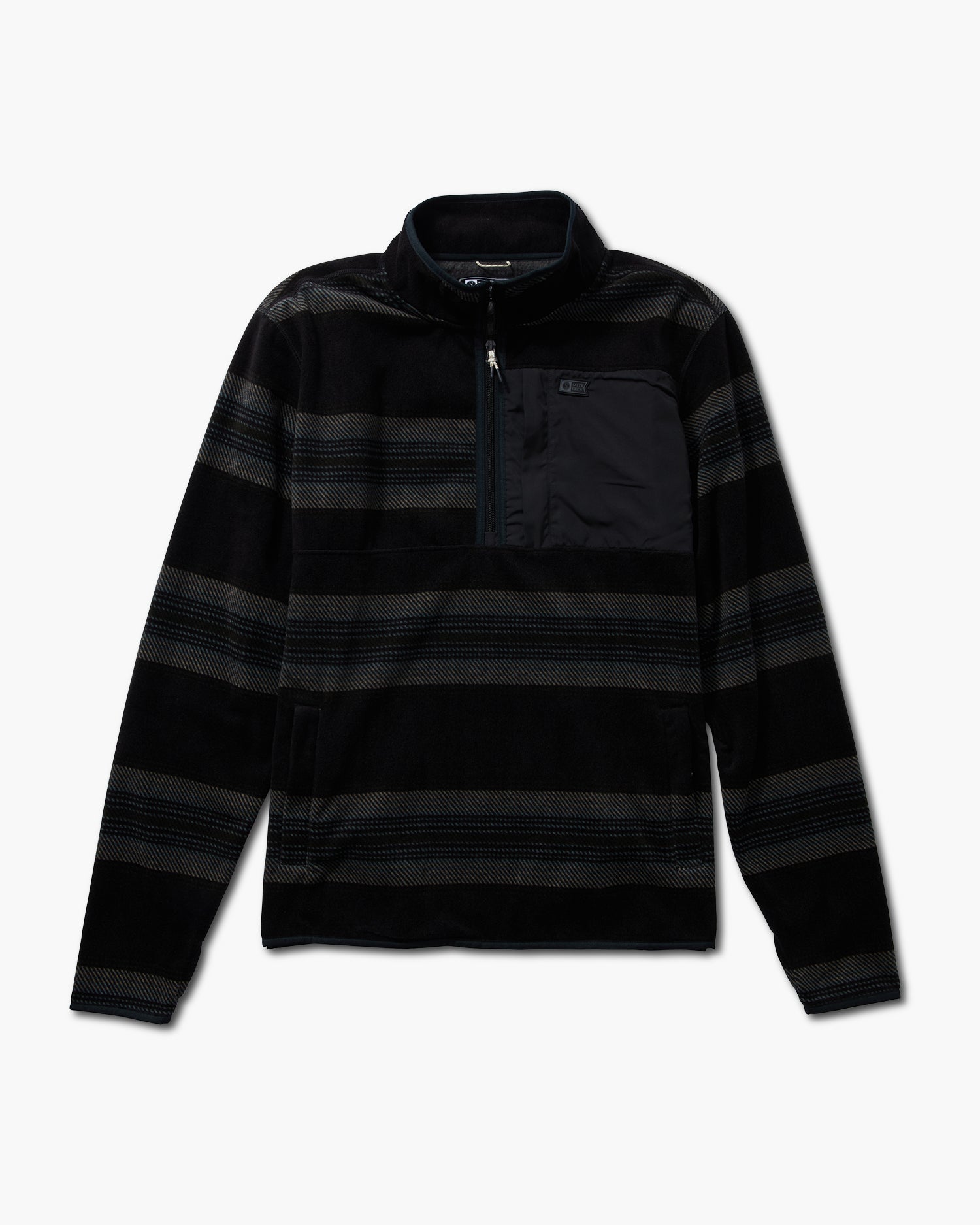 vista anteriore di Swellter Mock-Neck Coal Polar Fleece