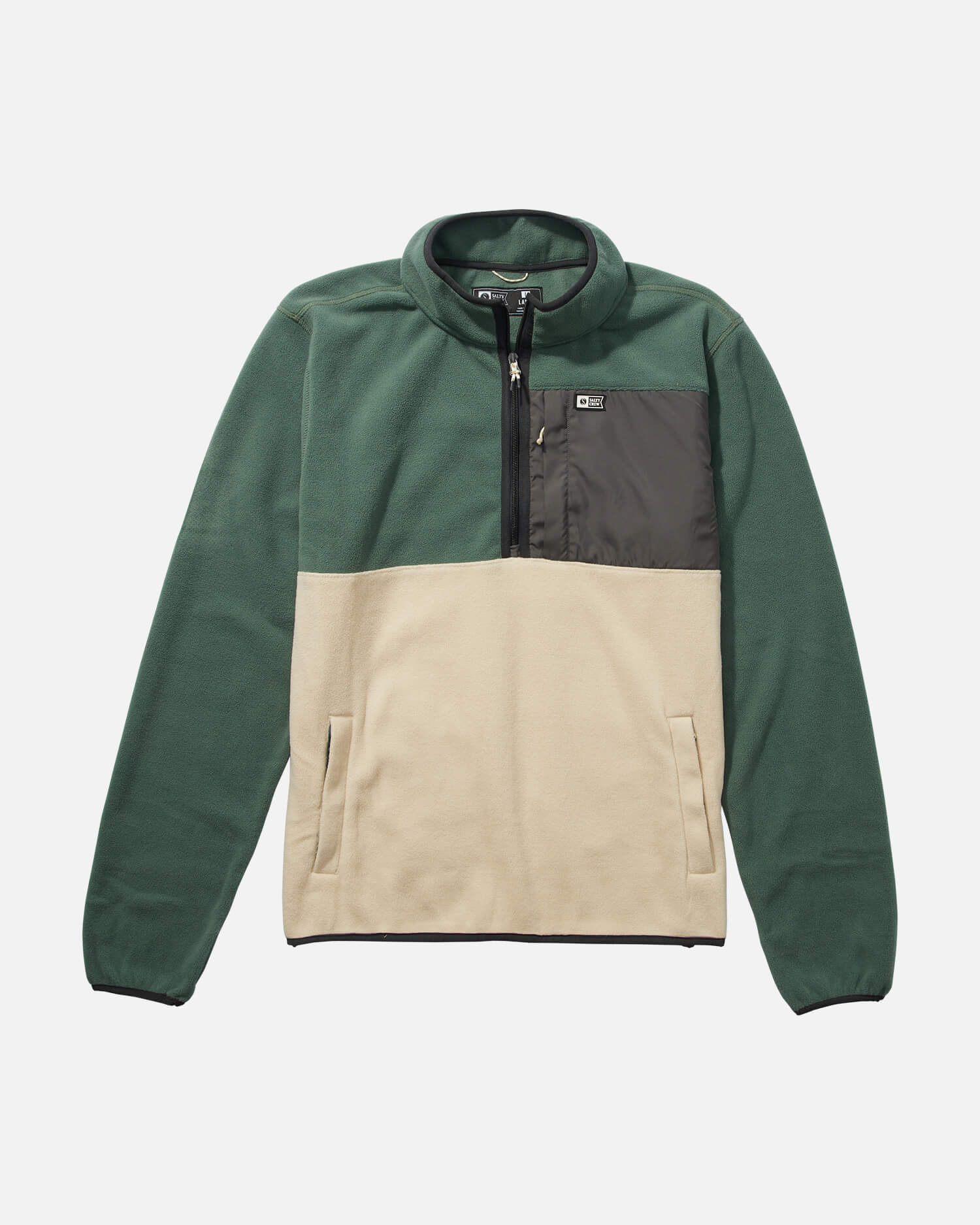 Salty Crew Men - Swellter Polar Half Zip - Moss