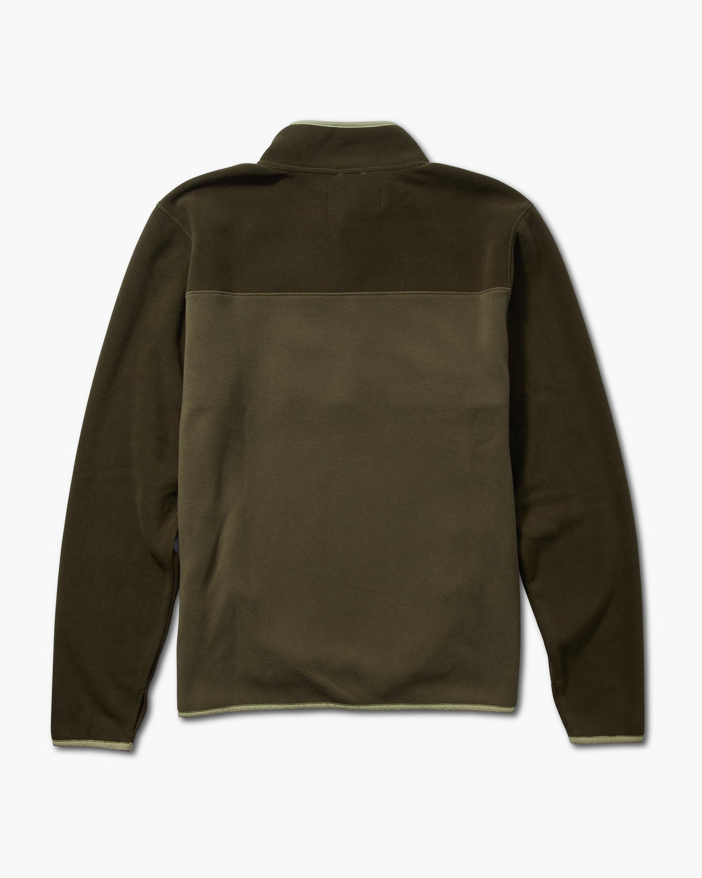 Rückenansicht von Swellter Mock-Neck Olive Polar Fleece