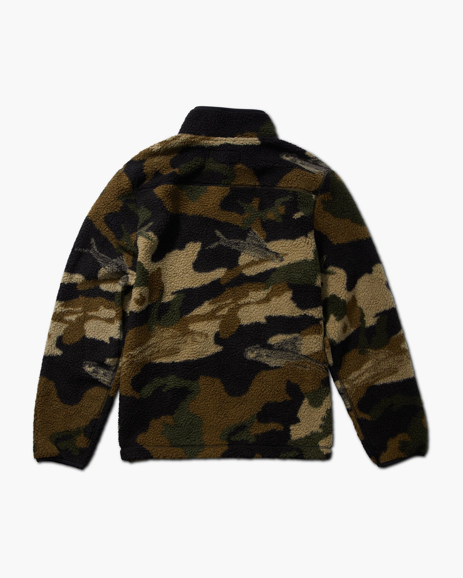 Rückenansicht von Swellter High Pile Camo Sherpa Zip