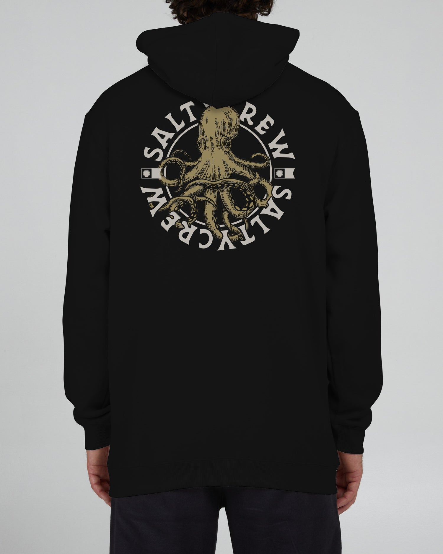 Salty Crew Hombres - Tentáculos con capucha Fleece - Black