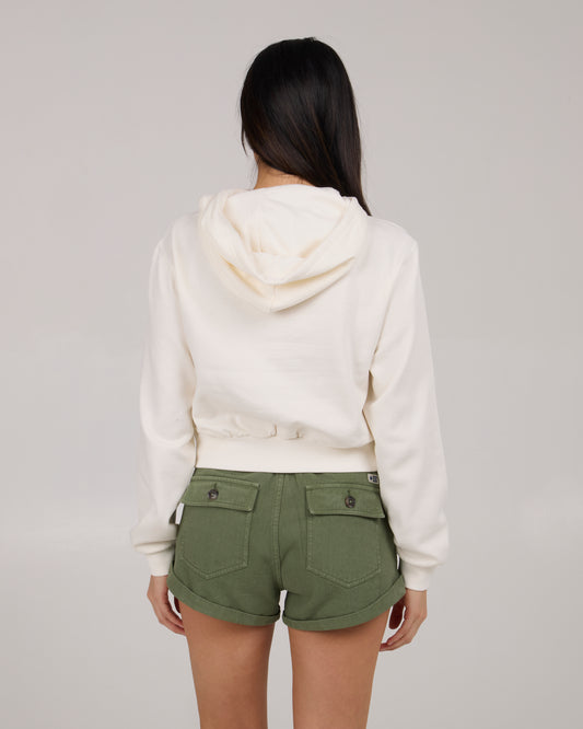 Daybreak Crop Hoody - Off White