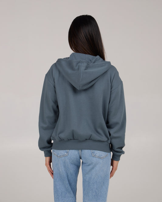 In The Rays Zip Hoody - Fin Blue