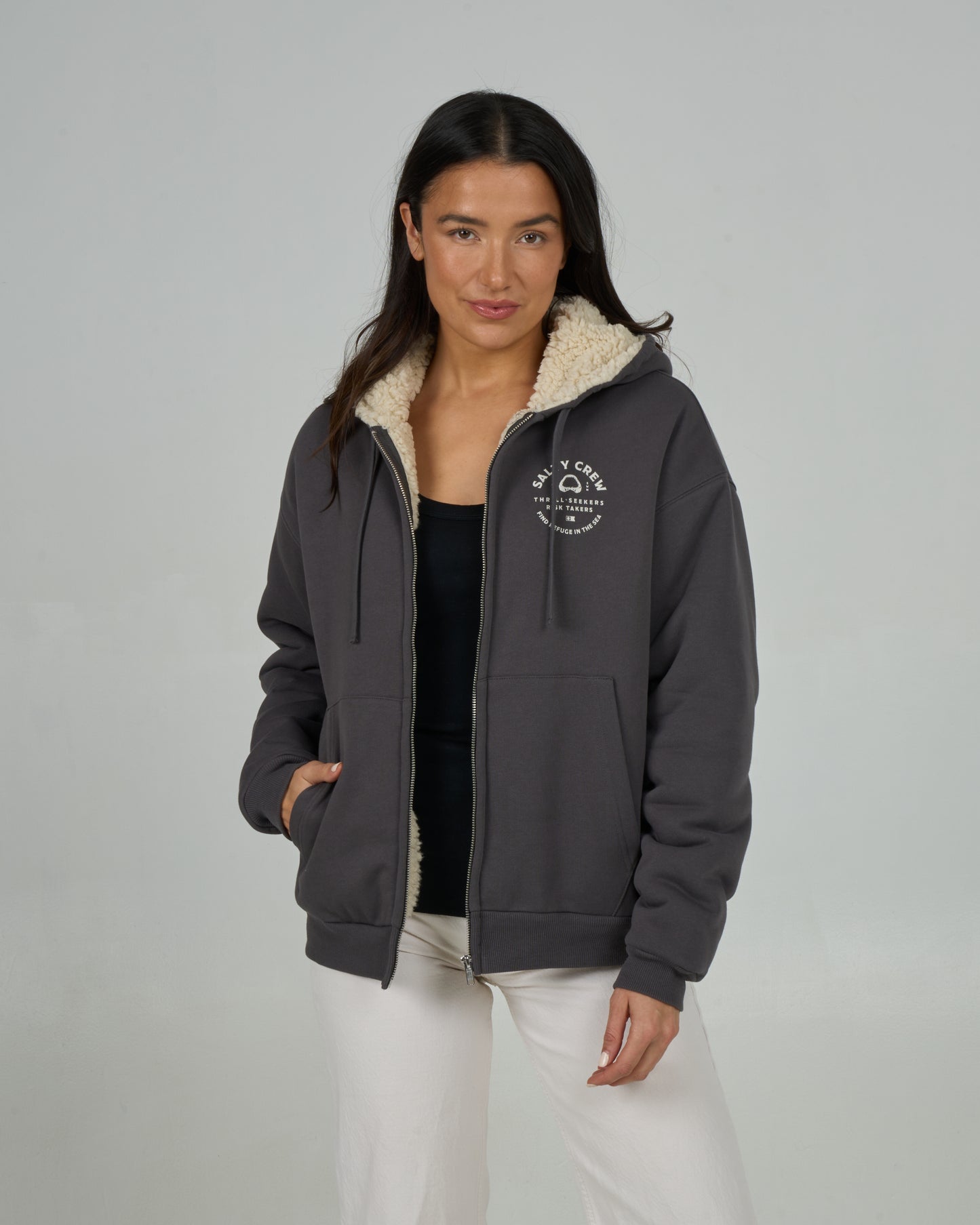 Chompers Zip Hoody - Charcoal