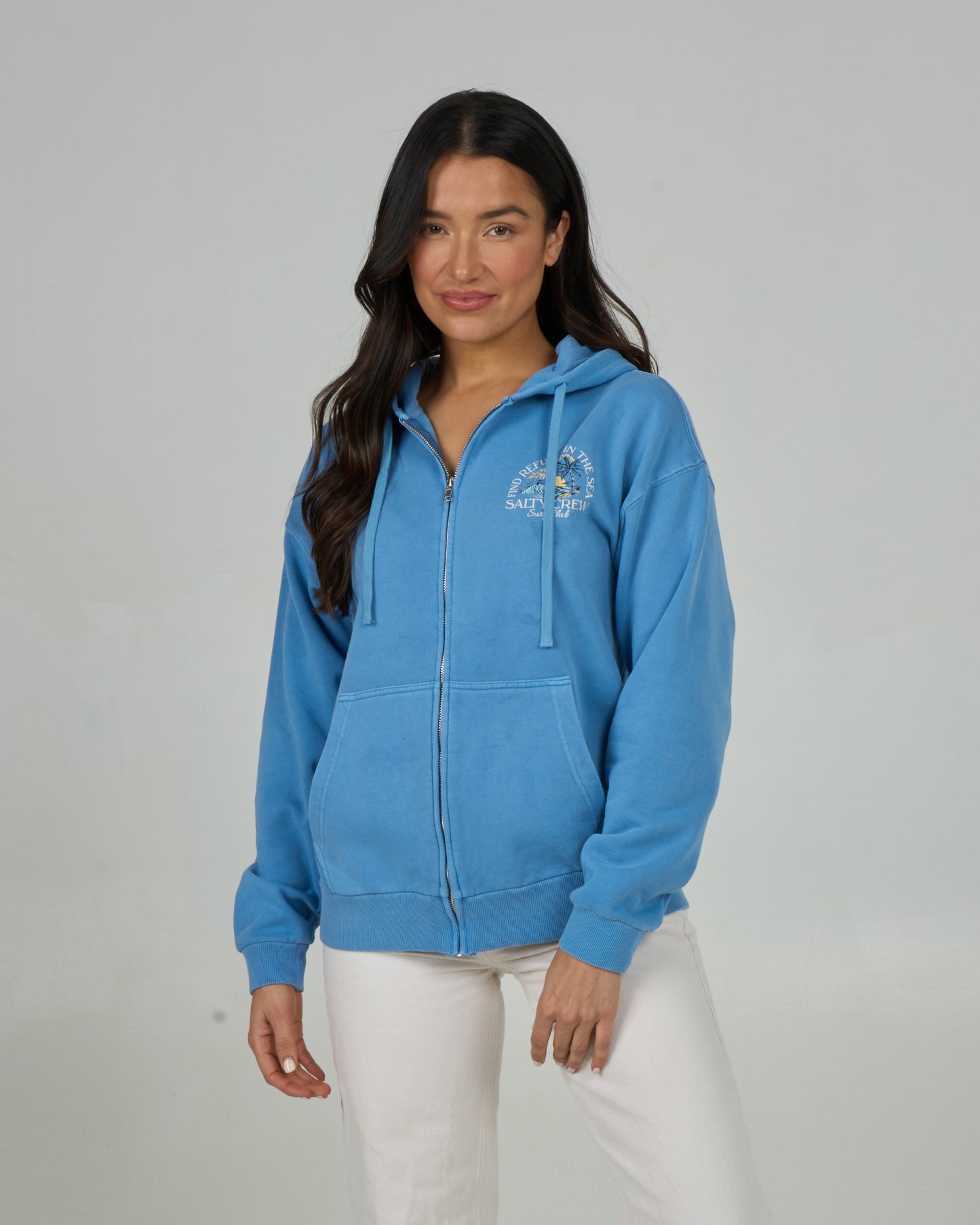 Surf Club Zip Hoody - Marine Blue