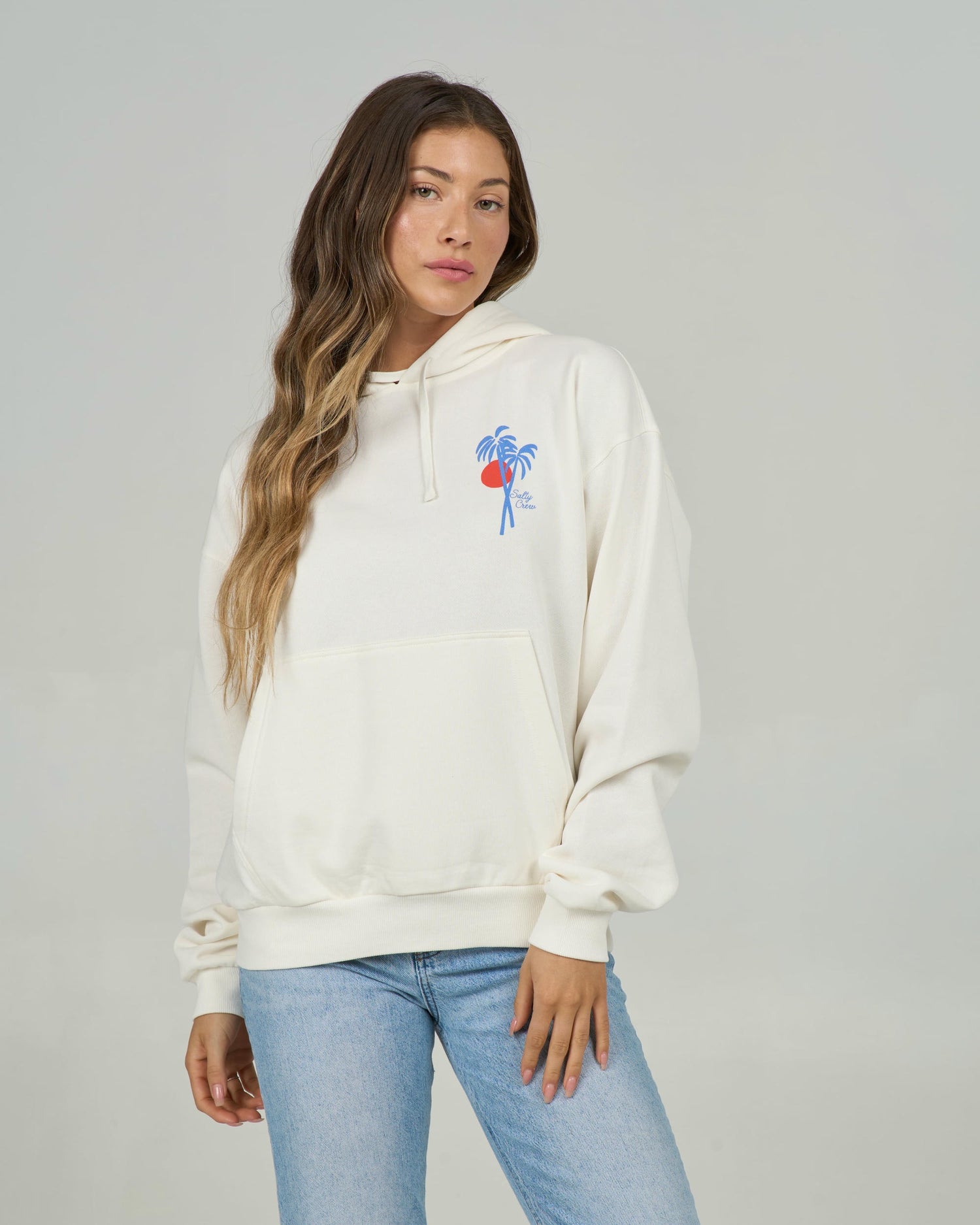 Geo Palm Hoody  - Off White