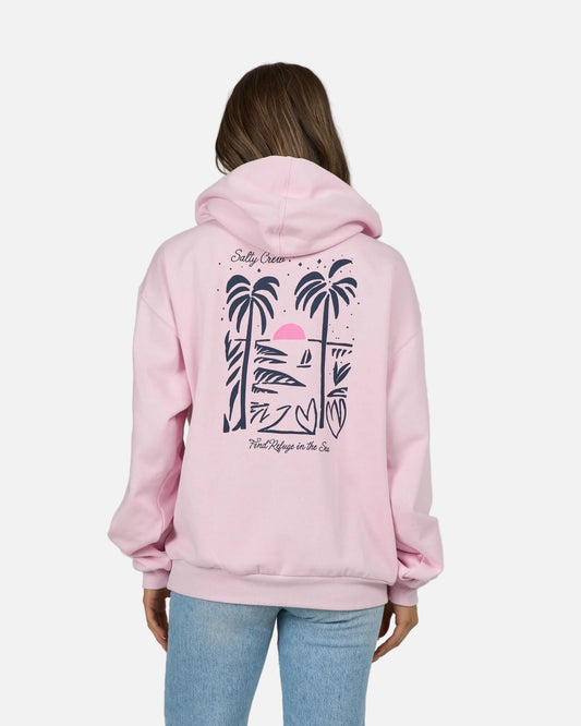 Geo Palm Hoody - Pink Skies