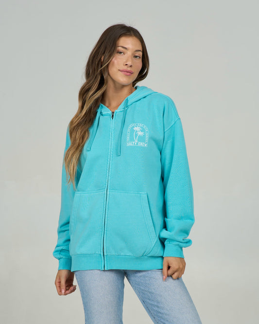 Archway Zip Hoody - Turquoise