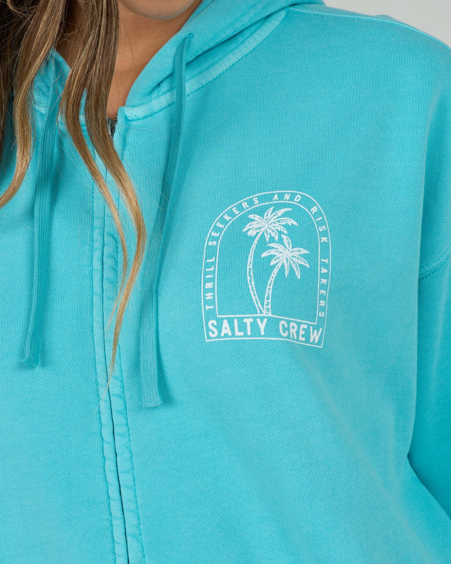 Archway Zip Hoody - Turquoise