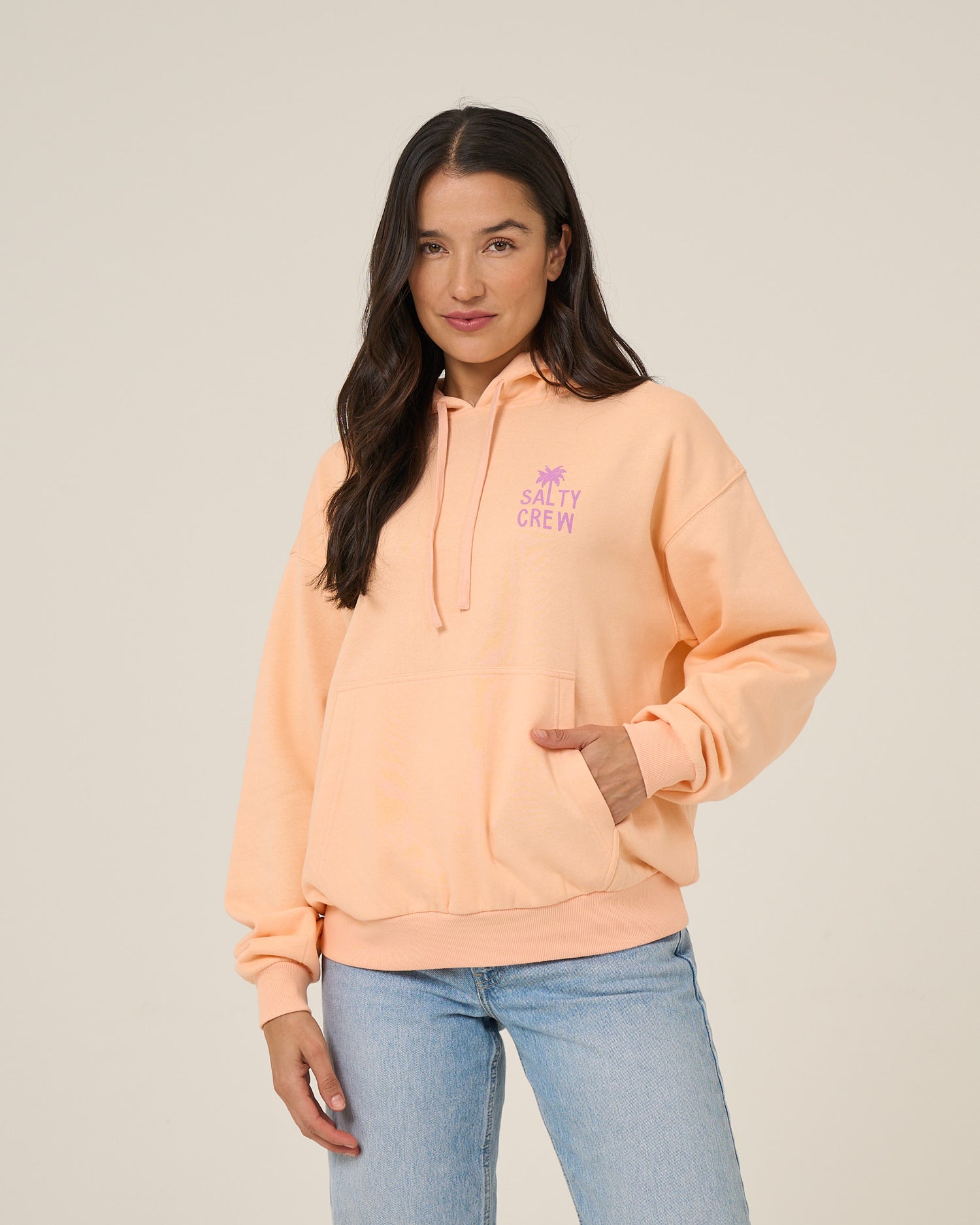 Rise And Smile Hoody - Apricot