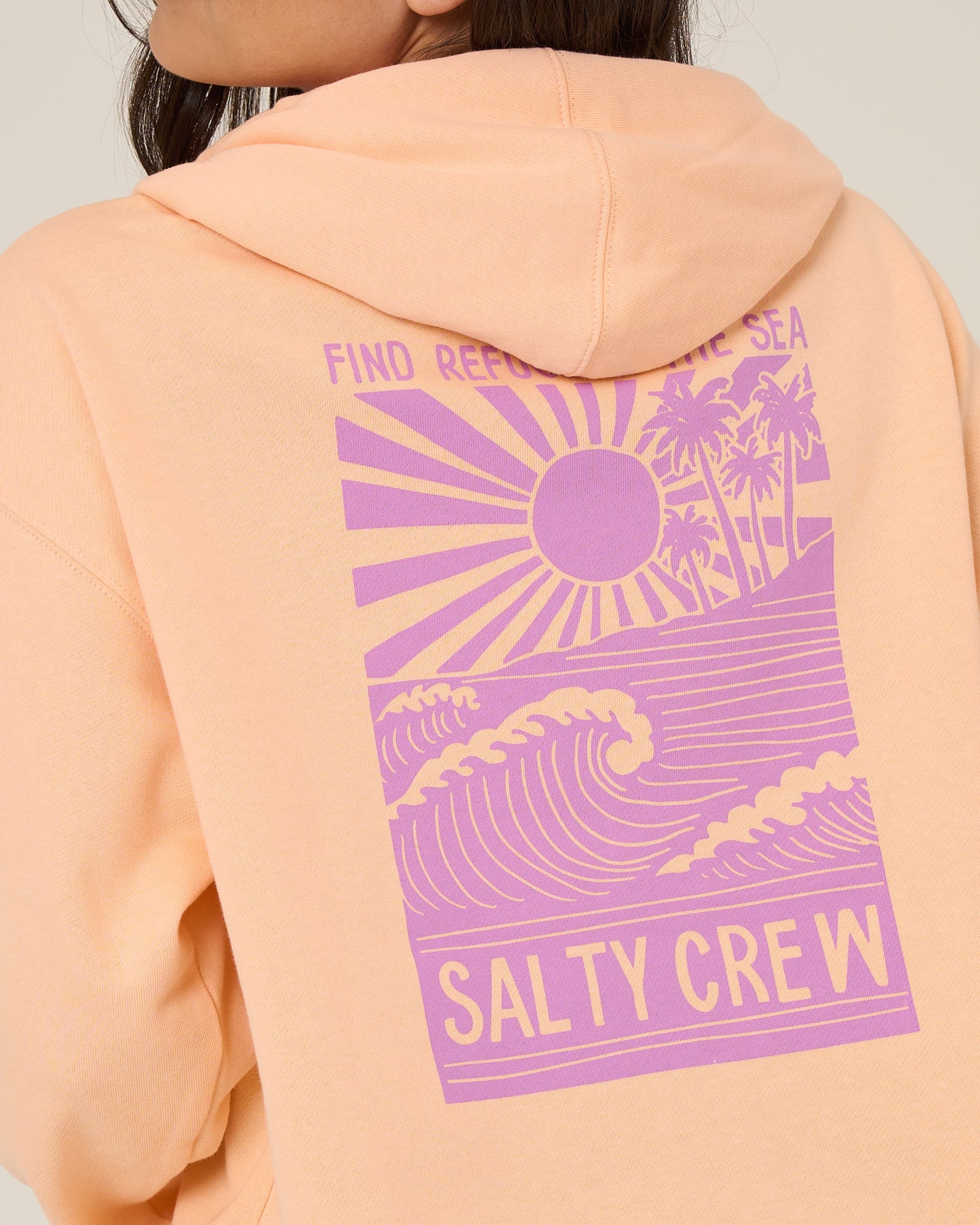 Rise And Smile Hoody - Apricot